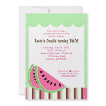 Fiesta de cumpleaños del verano de la comida campe invitaciones