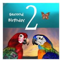 Fiesta de cumpleaños HÍPER de /Second de los LOROS Comunicado Personalizado