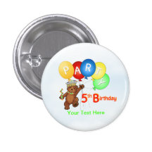 Fiesta de cumpleaños real del oso de peluche 5ta pins