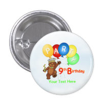Fiesta de cumpleaños real del oso de peluche 9na pin