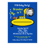 Fiesta de cumpleaños submarina con la foto anuncios personalizados
