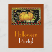 Fiesta de Halloween del vintage Tarjetones