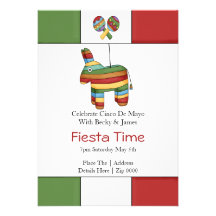 Fiesta de la fiesta del Pinata de Cinco De Mayo Invitacion Personalizada