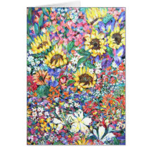 Fiesta de la flor tarjeta