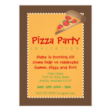 Fiesta de la pizza comunicados personalizados