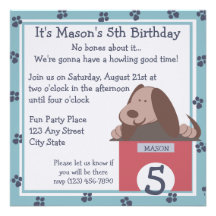 Fiesta de los cuentos del perrito invitacion personalizada