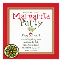 Fiesta de Margarita Invitaciones Personales