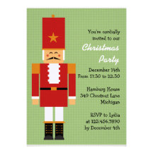 Fiesta de Navidad alegre del cascanueces Invitaciones Personalizada