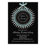 Fiesta de Navidad de plata y azul del cóctel del o Anuncio