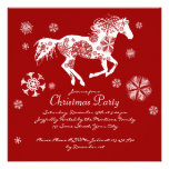 Fiesta de Navidad festiva del caballo rojo y blanc Anuncios
