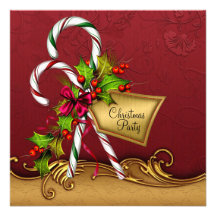 Fiesta de Navidad roja de los bastones de caramelo Anuncio