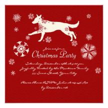 Fiesta de Navidad roja y blanca festiva del perro Comunicado Personal