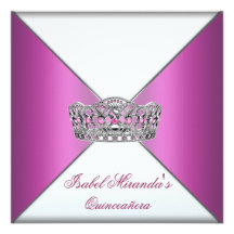 Fiesta de Quinceanera de la tiara de las rosas fue Invitación Personalizada