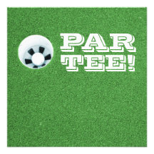 ¡Fiesta de retiro - tema del golf - PAR-TEE! Comunicado Personalizado