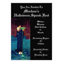 Fiesta de Witchy Halloween Invitación Personalizada