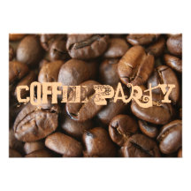 Fiesta del café comunicado personalizado