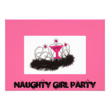 Fiesta del chica de Naughy Comunicados Personalizados