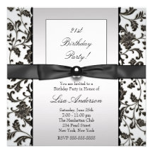 Fiesta del cumpleaños de la mujer del damasco del  invitacion personal 