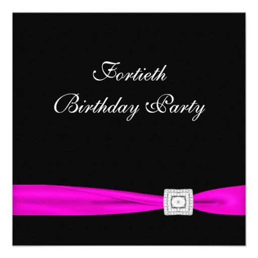 Fiesta del cumpleaños de la mujer fucsia de las ro anuncio