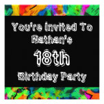 Fiesta del ~ de la pintada invitación personalizada