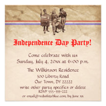 Fiesta del Día de la Independencia Invitacion Personalizada
