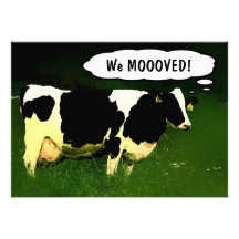 Fiesta del estreno de una casa de la vaca del país invitación