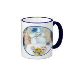 Fiesta del té blanca del caniche tazas de café