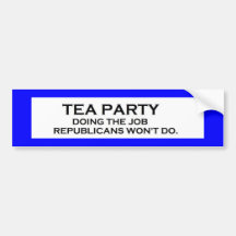 fiesta del té job3 etiqueta de parachoque