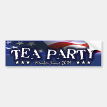Fiesta del té - miembro desde 2009 pegatina de parachoque