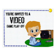 Fiesta del videojuego - muchacho postales