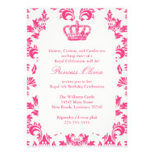 Fiesta elegante de la princesa cumpleaños comunicado