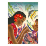 Fiesta en la piscina hawaiana INVITATON de los leu Anuncios