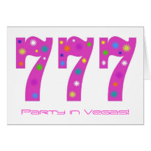 ¡Fiesta en Vegas! Carde con rosa de la cadera 7 Tarjetas