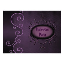 Fiesta gótico elegante de Halloween de los remolin Invitacion Personal