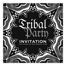 Fiesta gótico medieval tribal blanco negro comunicado personalizado