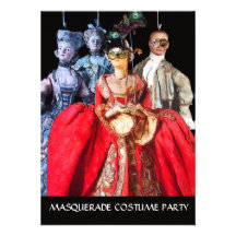 FIESTA ITALIANO ANTIGUO DEL TRAJE DE MASCARADA DE  COMUNICADO PERSONALIZADO
