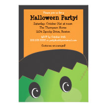 Fiesta lindo fantasmagórico de Halloween de la cab Invitaciones Personalizada