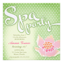 Fiesta Lotus del balneario de la CROMATOGRAFÍA GAS Invitaciones Personales