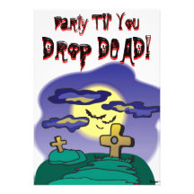 Fiesta MUERTO del descenso de Halloween Invitación