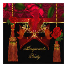Fiesta negro elegante del oro del rosa rojo de la  anuncios  
