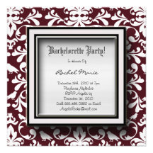 Fiesta profundo Invitatio de Bachelorette del dama Anuncios Personalizados