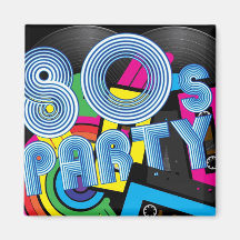 Fiesta retro 80 imán de frigorífico