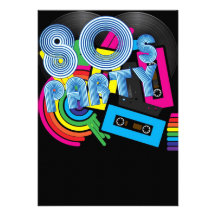 Fiesta retro 80 invitacion personal 