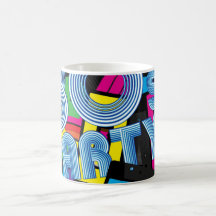 Fiesta retro 80 tazas de café