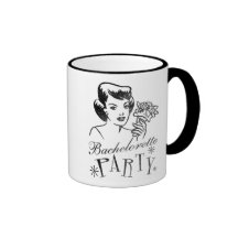 Fiesta retro de Bachelorette Taza De Café