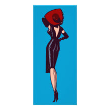 Fiesta retro rubio de Bachelorette del chica del e Comunicados Personalizados