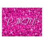 Fiesta rosado del Glitz "!" texto rosado de la inv
