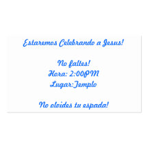 Fiesta Tarjeta De Visita