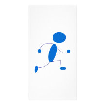 Figura azul funcionamiento del palillo tarjetas personales con fotos