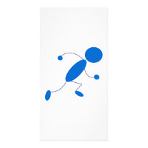 Figura azul funcionamiento del palillo tarjetas fotográficas 
